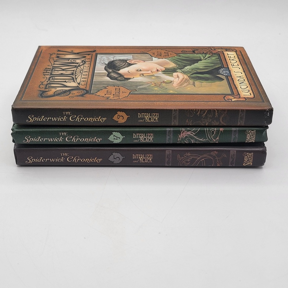 Tony DiTerlizzi The Spiderwick Chronicles Hardcover Books 3 4 5 Illustrated Good